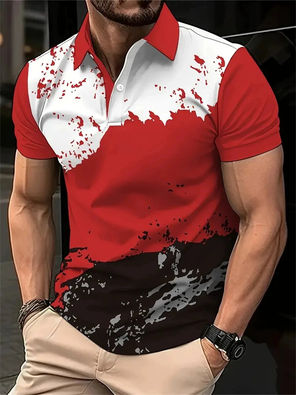 Summer Clothing Canada - Modne męskie koszulki polo z motywem