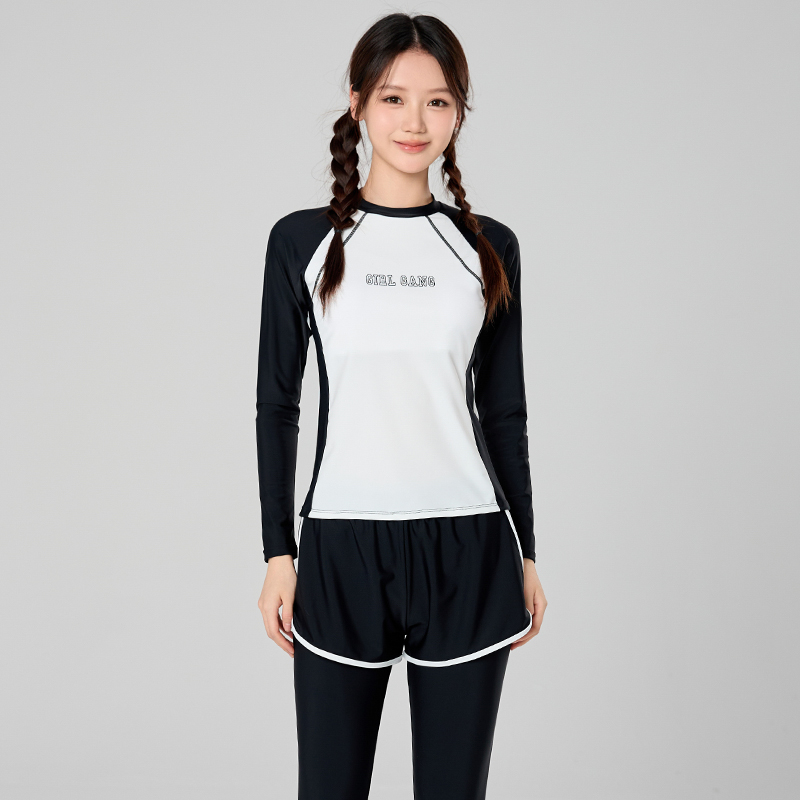 Rash Guard Long Sleeve - Dziewczęcy strój kąpielowy z długim rękawem,