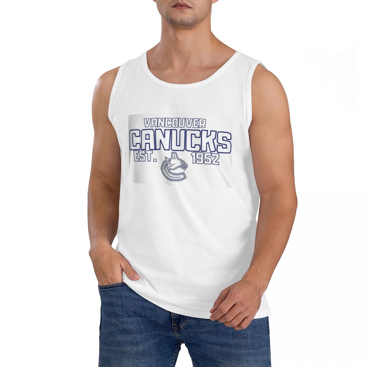 Summer Clothing Canada - Koszulka bez rękawów męska Vancouver Canucks