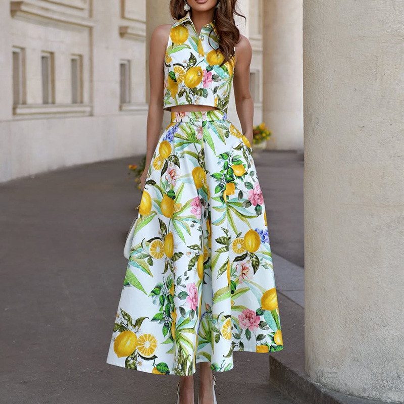 Summer Clothing Girls - Damski zestaw letni: bluzka bez rękawów