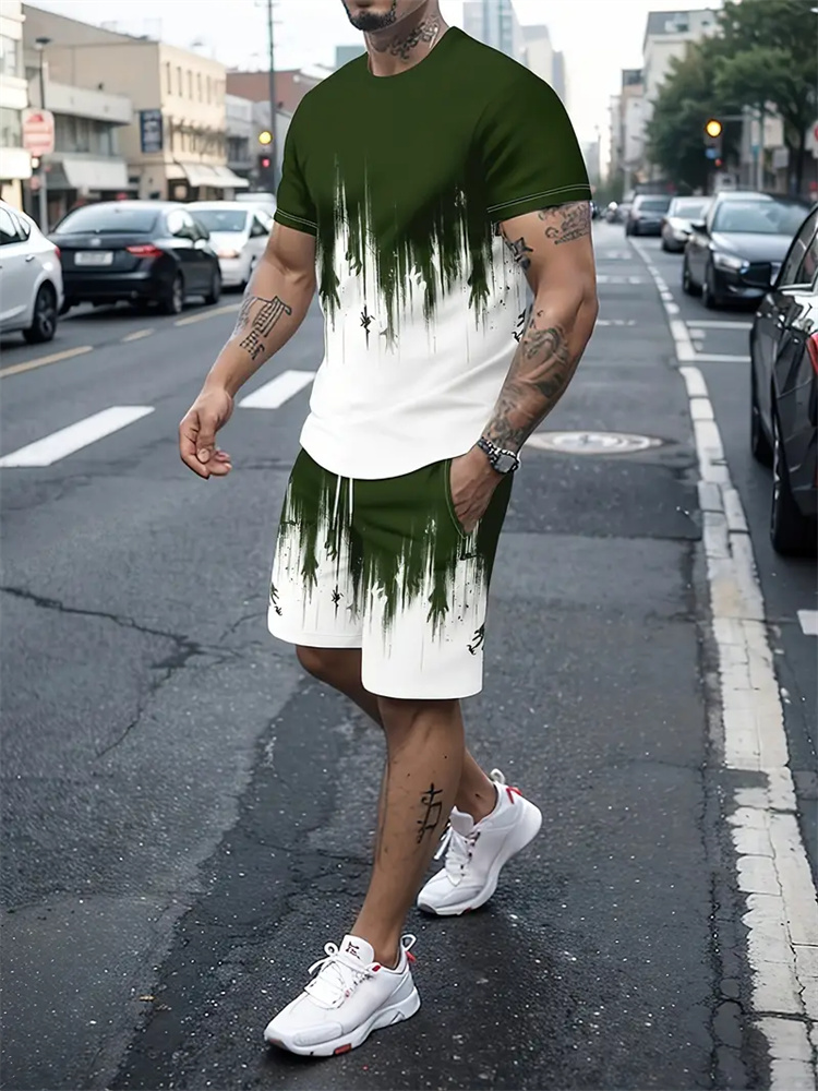 Męski Damski Gradientowy T-shi – Summer Clothing Trend recenzja i cena