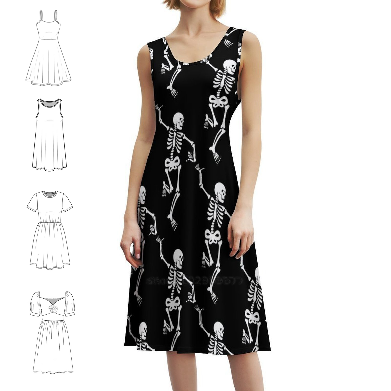 Wzór tańczących szkieletów na  – Summer Clothing Patterns recenzja i cena
