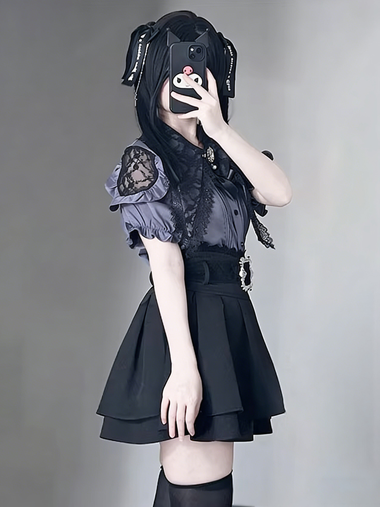Gotycka koszula z odkrytymi ra – Summer Goth Clothing recenzja i cena