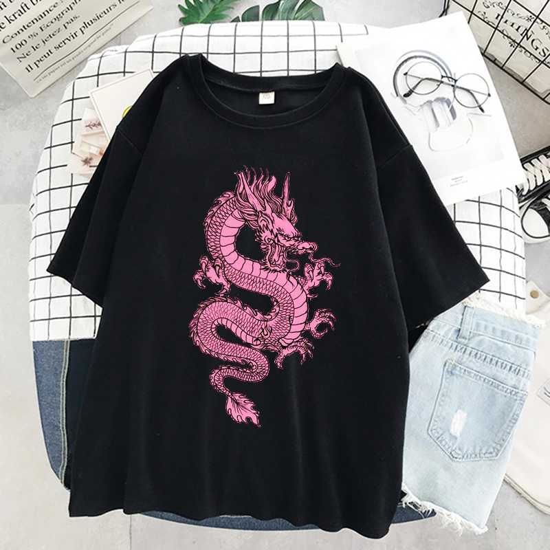 T-shirty damskie różowy smok t – Summer Goth Clothing recenzja i cena