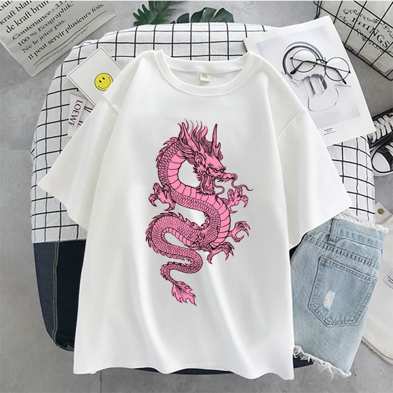 T-shirty damskie różowy smok t – Summer Goth Clothing recenzja i cena