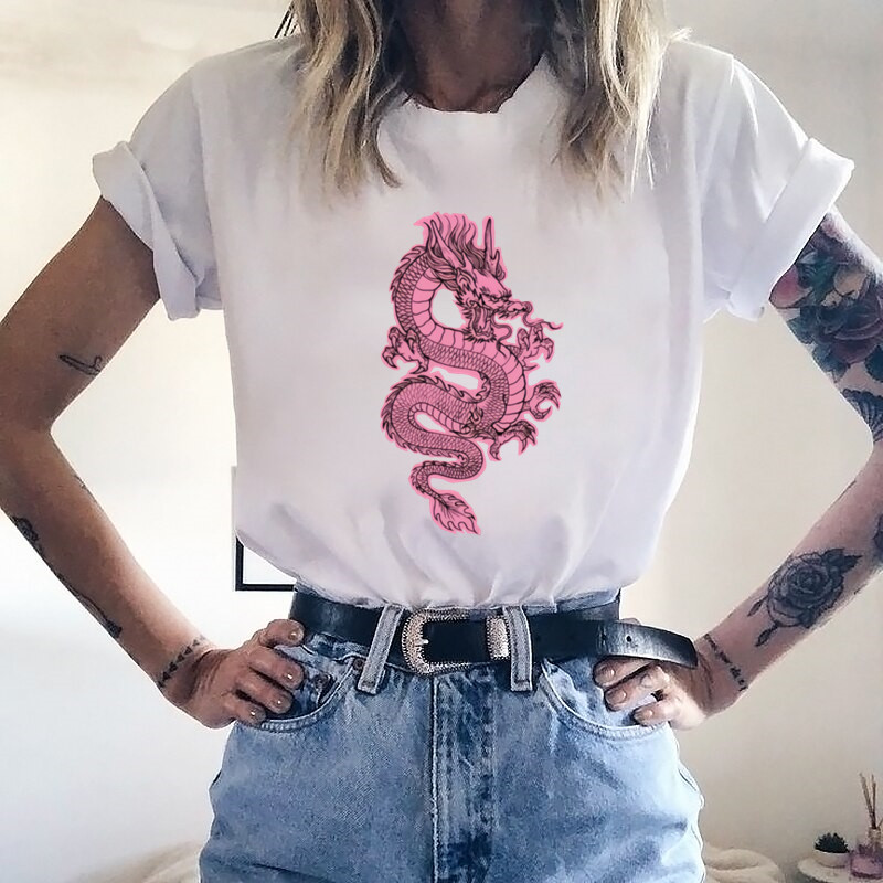 T-shirty damskie różowy smok t – Summer Goth Clothing recenzja i cena