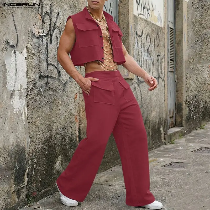 INCERUN Męskie Komplety Bez Rę – Summer Clothing Trend recenzja i cena