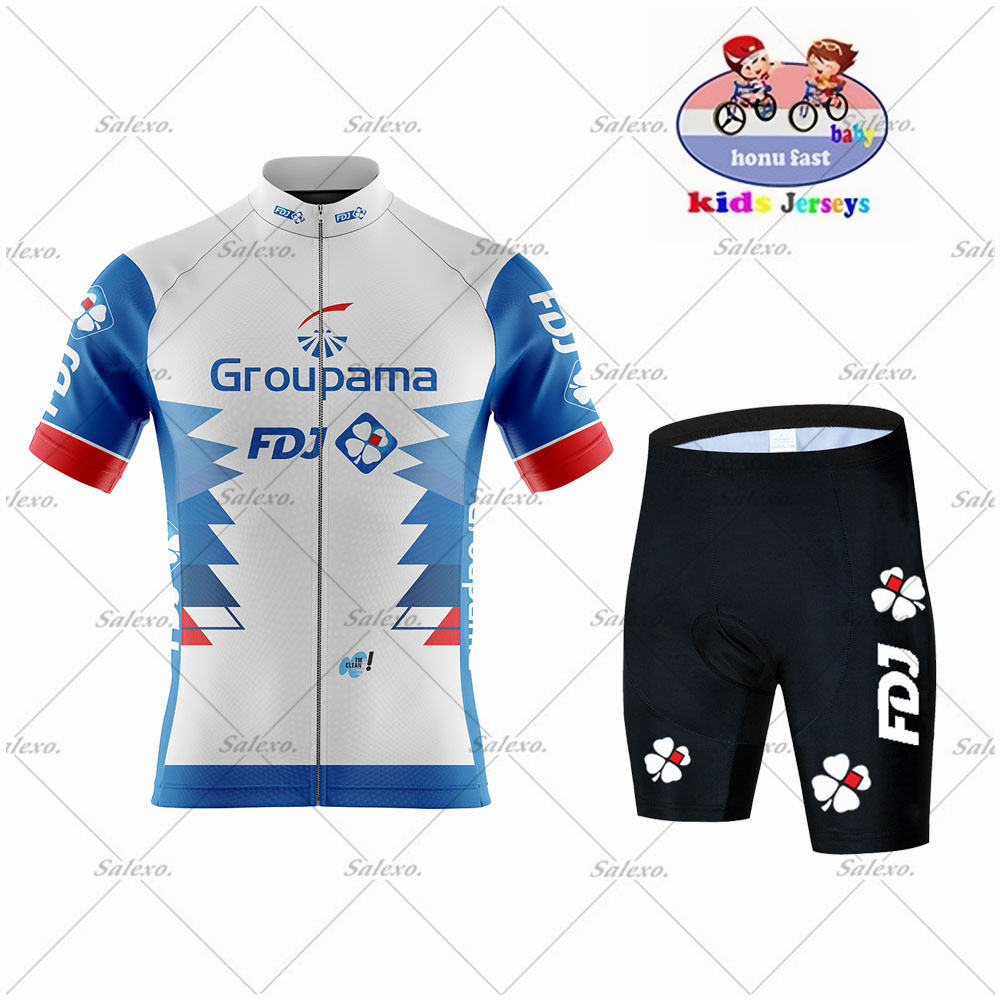 Dziecięcy zestaw kolarski FDJ  – Summer Clothing Kids Sale recenzja i cena