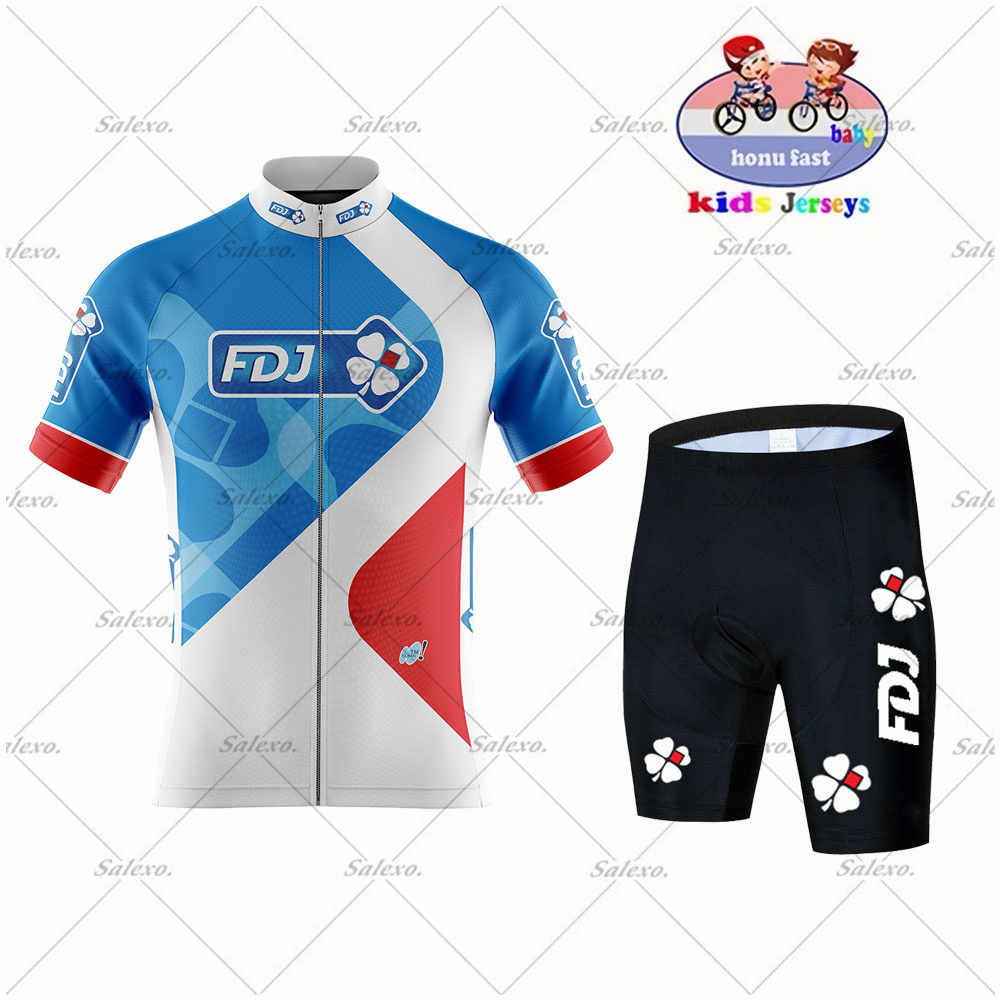 Dziecięcy zestaw kolarski FDJ  – Summer Clothing Kids Sale recenzja i cena