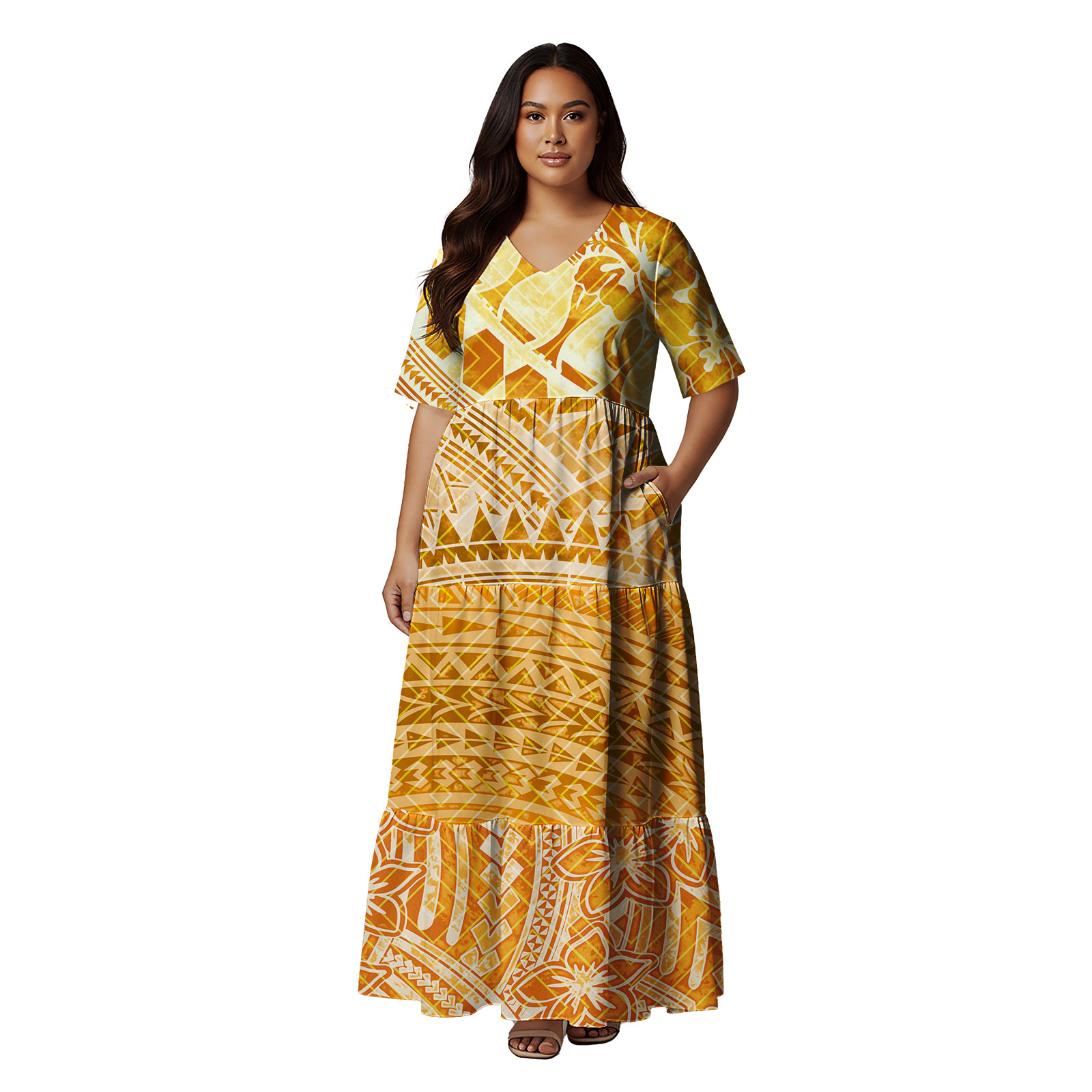 Sukienka maxi z krótkim rękawe – Summer Clothing Patterns recenzja i cena