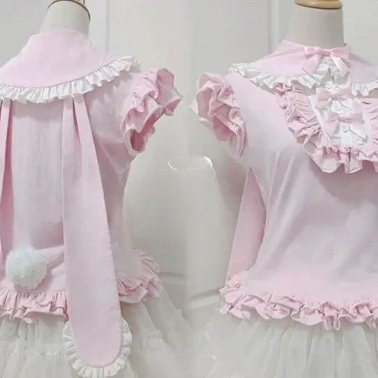 Harajuku Sweet Bow Lolita T Sh – Summer Goth Clothing recenzja i cena