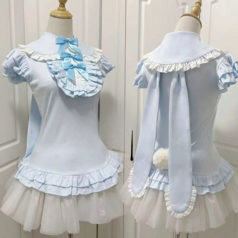 Harajuku Sweet Bow Lolita T Sh – Summer Goth Clothing recenzja i cena