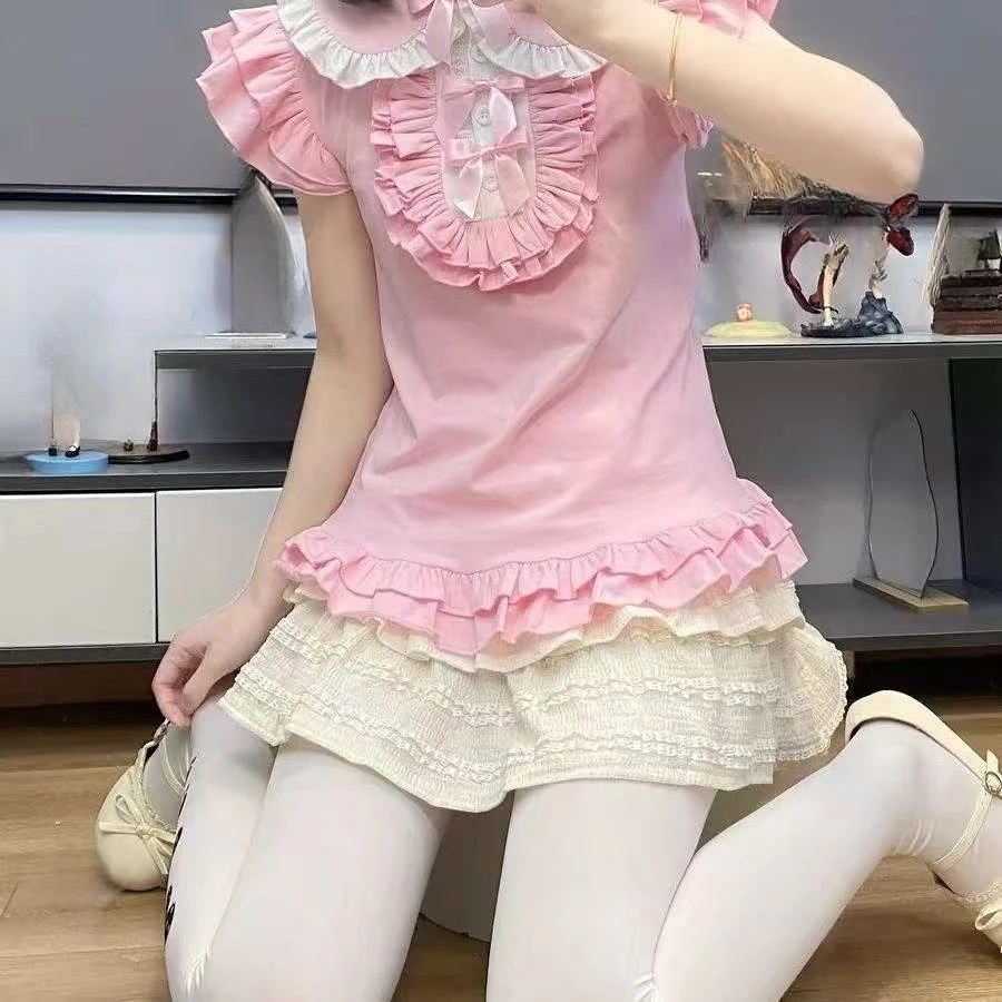 Harajuku Sweet Bow Lolita T Sh – Summer Goth Clothing recenzja i cena