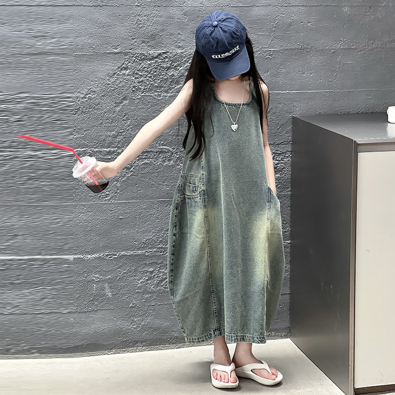 Vintage Blue Children Girls Wy – Summer Clothing Girls recenzja i cena
